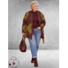FRENZI Vest Olijf/Bruin/Beere/Ruit