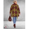 FRENZI Vest Olijf/Bruin/Beere/Ruit