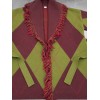 FRENZI Vest Olijf/Bruin/Beere/Ruit
