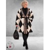 FRENZI Vest Zwart/Creme/Ruit