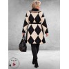 FRENZI Vest Zwart/Creme/Ruit