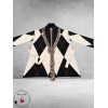 FRENZI Vest Zwart/Creme/Ruit