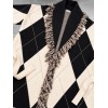 FRENZI Vest Zwart/Creme/Ruit
