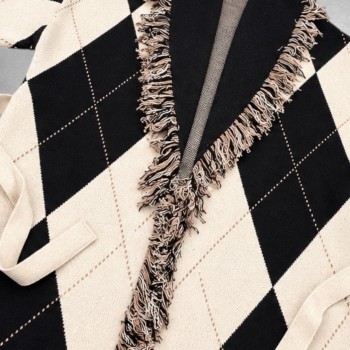 FRENZI Vest Zwart/Creme/Ruit