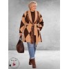 FRENZI Vest Camel/Bruin/Ruit