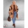 FRENZI Vest Camel/Bruin/Ruit
