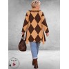 FRENZI Vest Camel/Bruin/Ruit
