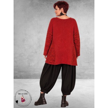 FRENZI Trui Oversize Framboos/Meliert 