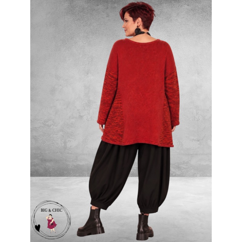 FRENZI Trui Oversize Framboos/Meliert 