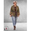 FRENZI Cardigan Groen/Terracotta/Bruin