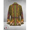 FRENZI Cardigan Groen/Terracotta/Bruin