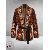 FRENZI Cardigan Terracotta/Bruin/Zwart