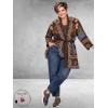 FRENZI Cardigan Bruin/Camel/Blauw
