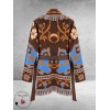 FRENZI Cardigan Bruin/Camel/Blauw