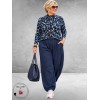 FRENZI Baggy Broek Stretchy Blauw