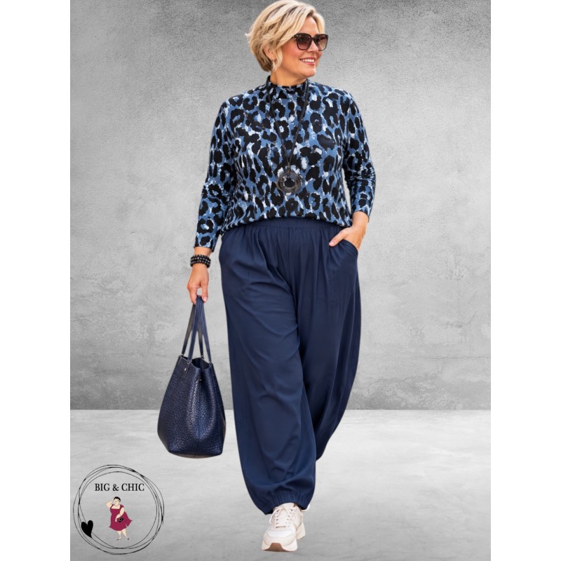 FRENZI Baggy Broek Stretchy Blauw