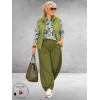 FRENZI Baggy Broek Stretchy Olijf