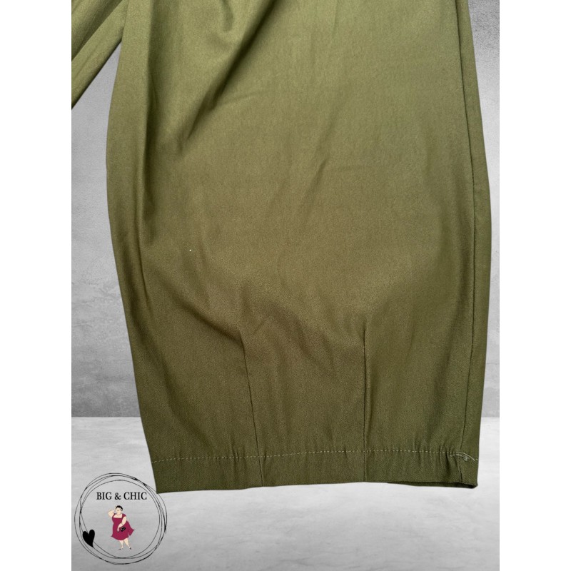 FRENZI Baggy Broek Stretchy Olijf