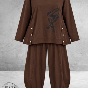 FRENZI Broekpak Trendy 2-delig Bruin