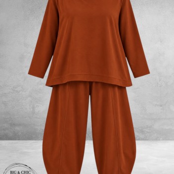 FRENZI Broekpak Comfortabel/Trendy Cognac