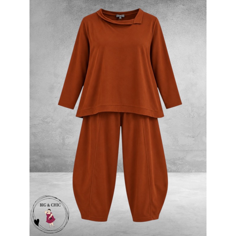 FRENZI Broekpak Comfortabel/Trendy Cognac
