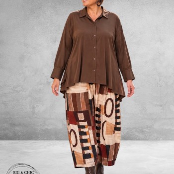 FRENZI Blouse A-Lijn Bruin