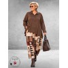 FRENZI Blouse A-Lijn Bruin