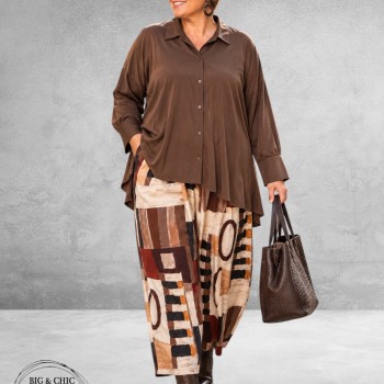 FRENZI Blouse A-Lijn Bruin