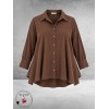 FRENZI Blouse A-Lijn Bruin