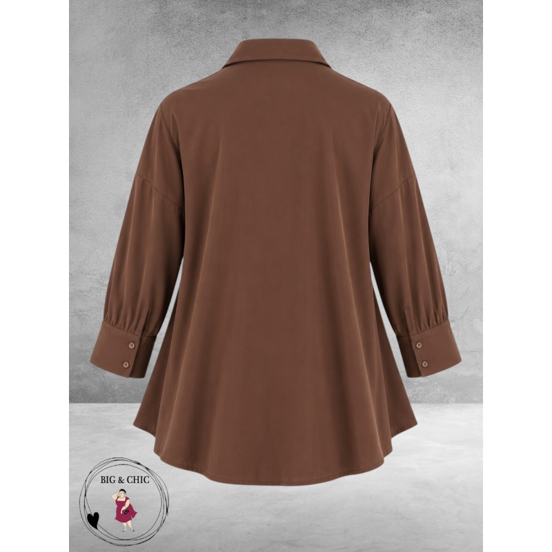FRENZI Blouse A-Lijn Bruin