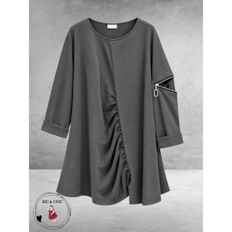 FRENZI  Shirt Stoer en Gek Grijs