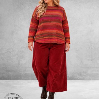 FRENZI Broek Ballon Rib Rood