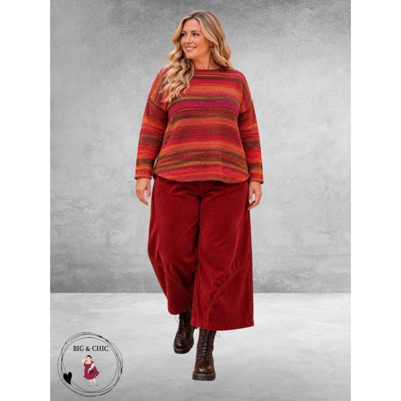 FRENZI Broek Ballon Rib Rood