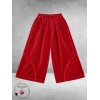 FRENZI Broek Ballon Rib Rood