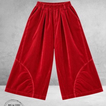 FRENZI Broek Ballon Rib Rood