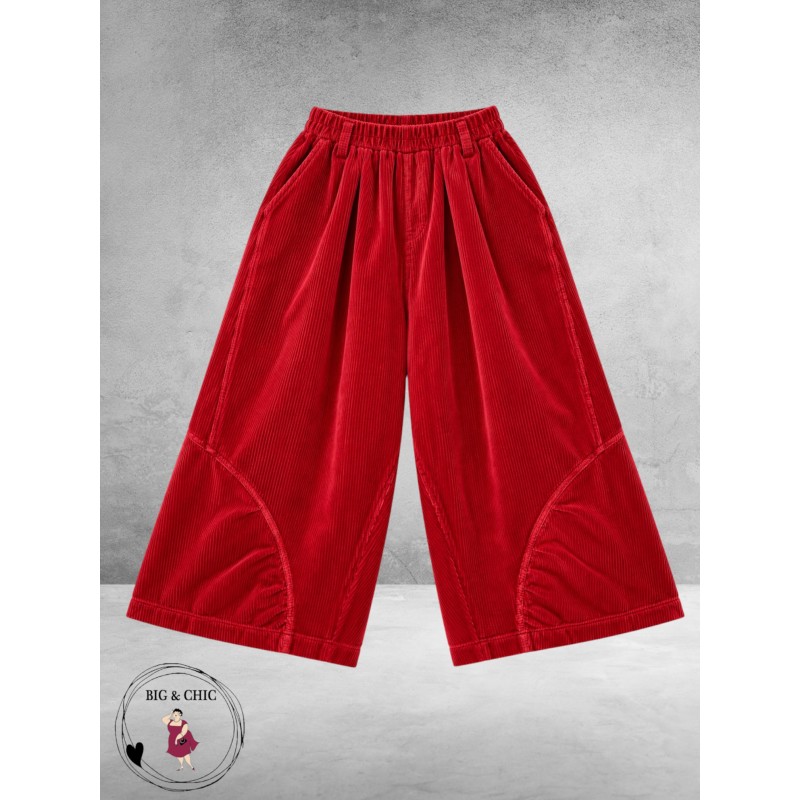 FRENZI Broek Ballon Rib Rood