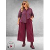 FRENZI Blouse Mouwdetail Beere/Groen/Fuchsia