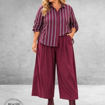 FRENZI Blouse Mouwdetail Beere/Groen/Fuchsia