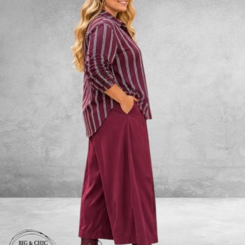 FRENZI Blouse Mouwdetail Beere/Groen/Fuchsia