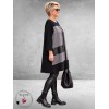FRENZI Tuniek Zwart/Grijs Leerlook Details