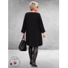 FRENZI Tuniek Zwart/Grijs Leerlook Details
