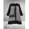 FRENZI Tuniek Zwart/Grijs Leerlook Details