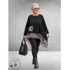 FRENZI Tuniek Asymmetrisch Zwart/Wit 