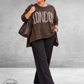 FRENZI Sweater LONDON Oversized Bruin