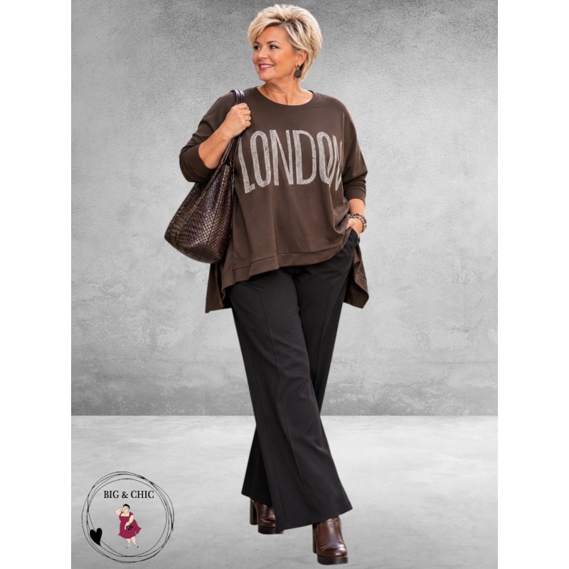 FRENZI Sweater LONDON Oversized Bruin