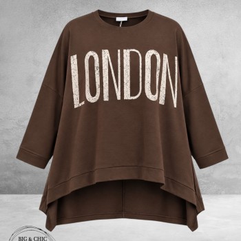 FRENZI Sweater LONDON Oversized Bruin