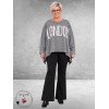 FRENZI Sweater LONDON Oversized Grijs