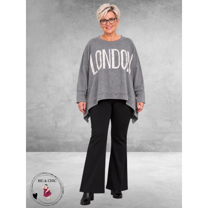 FRENZI Sweater LONDON Oversized Grijs