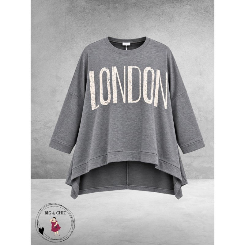 FRENZI Sweater LONDON Oversized Grijs