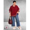 Frenzi Overgooier-Trui Bordeaux